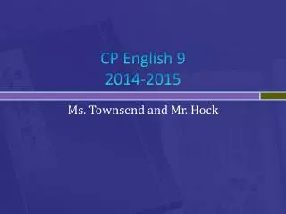 CP English 9 2014-2015