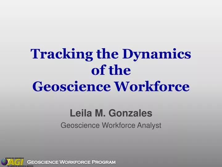 tracking the dynamics of the geoscience workforce