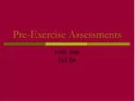 Pre-Exercise Assessments - slide 1