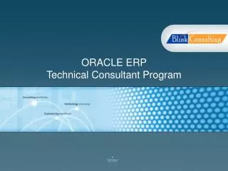 ORACLE ERP Technical Consultant Program