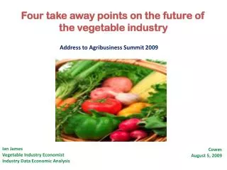 Four take away points on the future of the vegetable industry