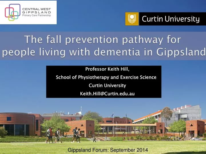the fall prevention pathway for people living with dementia in gippsland