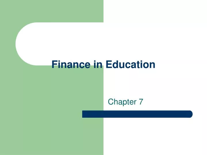 finance in education