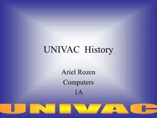 UNIVAC History