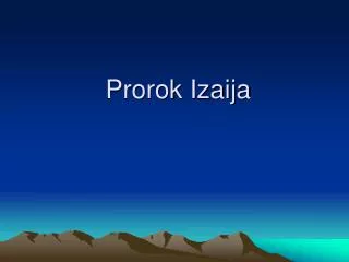 prorok izaija