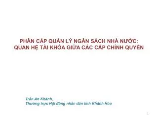 ph n c p qu n l ng n s ch nh n c quan h t i kh a gi a c c c p ch nh quy n