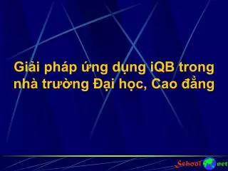 gi i ph p ng d ng iqb trong nh tr ng i h c cao ng