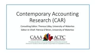 contemporary accounting research car