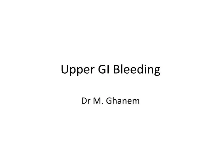 upper gi bleeding