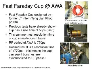 Fast Faraday Cup @ AWA