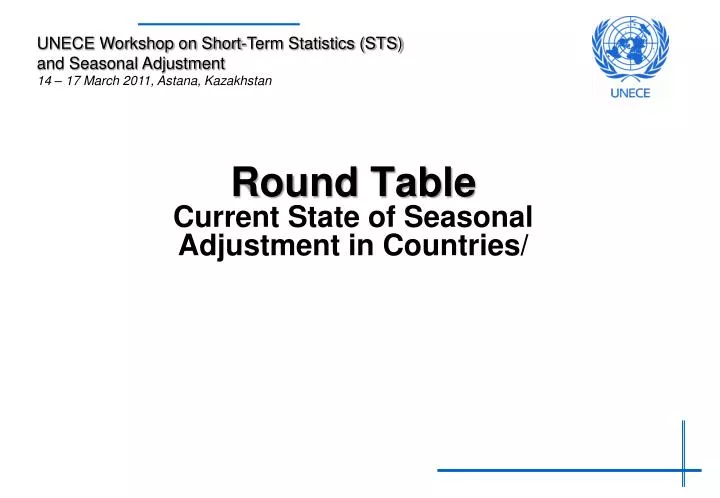 round table current state of seasonal adjustment in countries