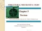 STRUCTURAL MECHANICS: CE203 - slide 1