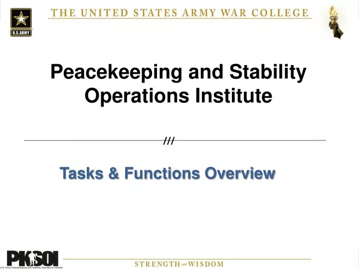 peacekeeping and stability operations institute