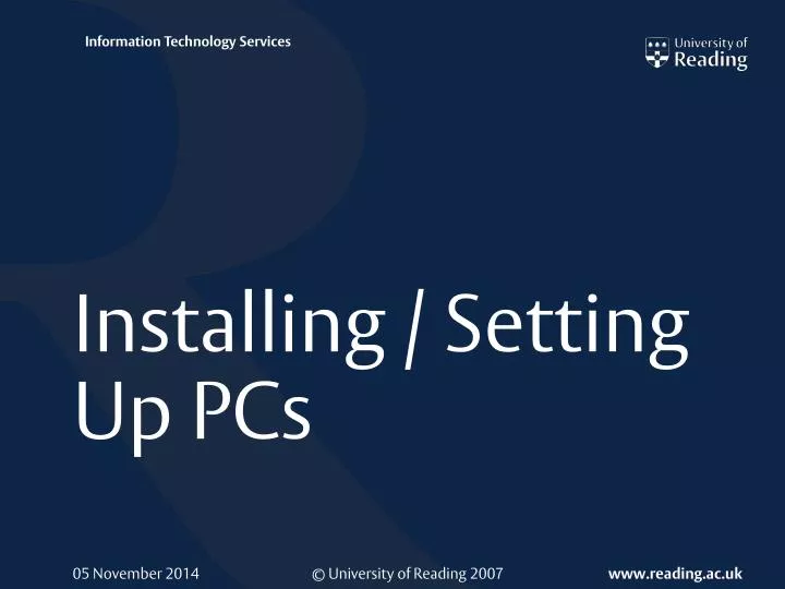 installing setting up pcs