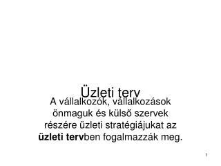 zleti terv