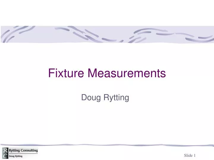 fixture measurements