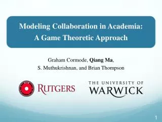 Modeling Collaboration in Academia: A Game Theoretic Approach