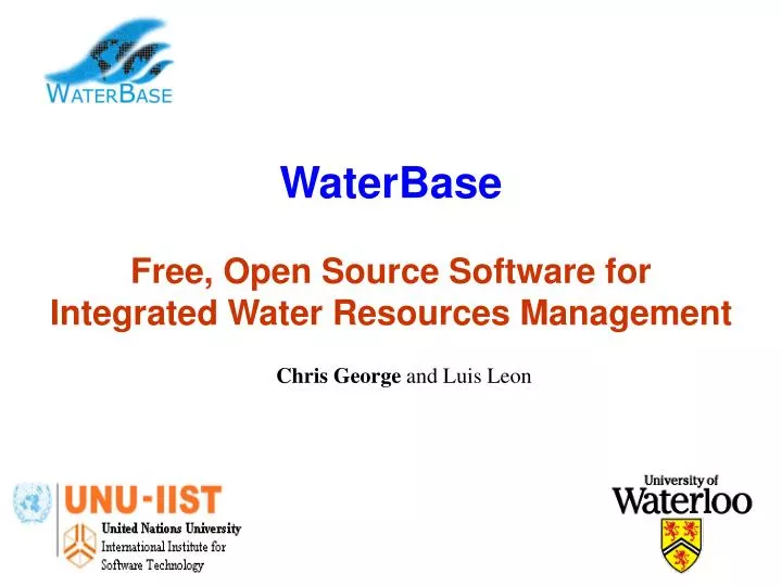 waterbase free open source software for integrated water resources management