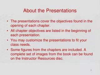 About the Presentations