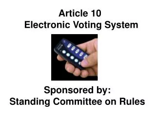 Article 10 Electronic Voting System