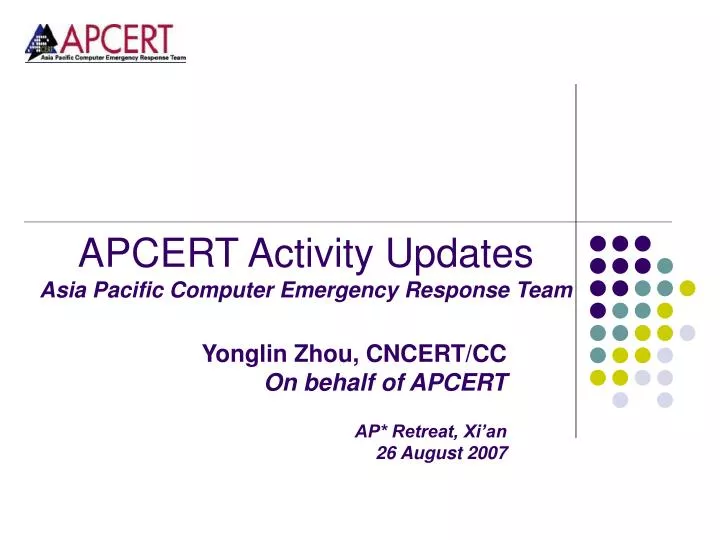 apcert activity updates asia pacific computer emergency response team