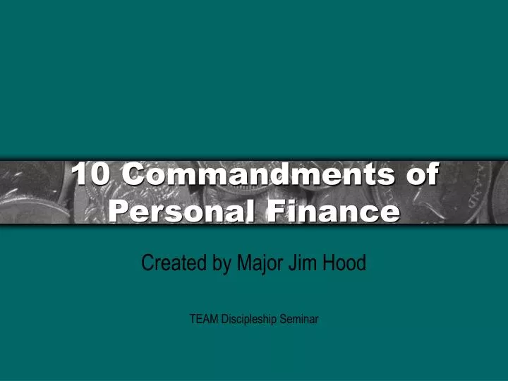 10 commandments of personal finance