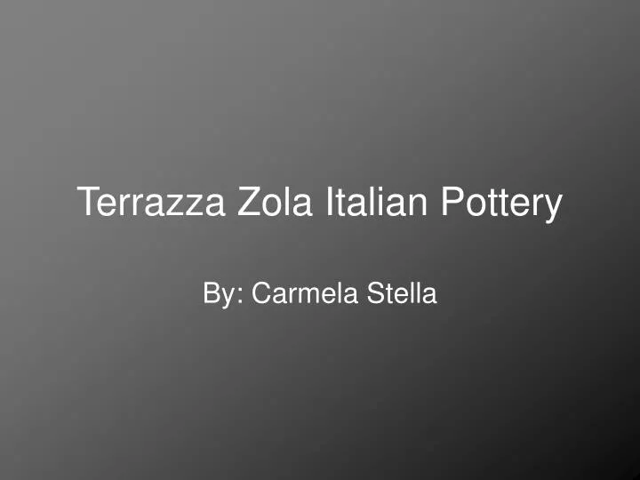 terrazza zola italian pottery