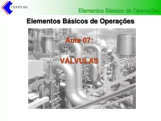 elementos b sicos de opera es