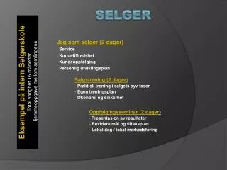 jeg som selger 2 dager service kundetilfredshet kundeoppf lging personlig utviklingsplan