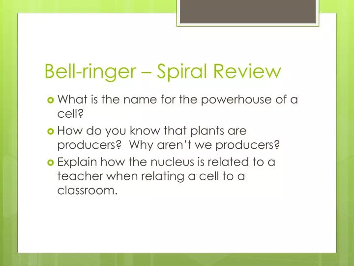 bell ringer spiral review