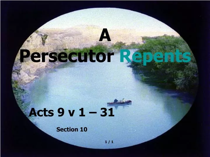 a persecutor repents