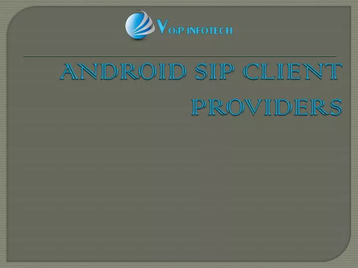 android sip client providers