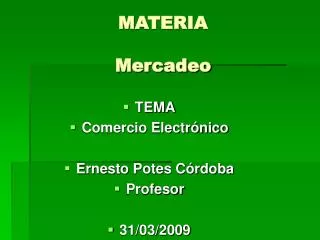 materia mercadeo