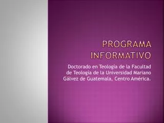 programa informativo