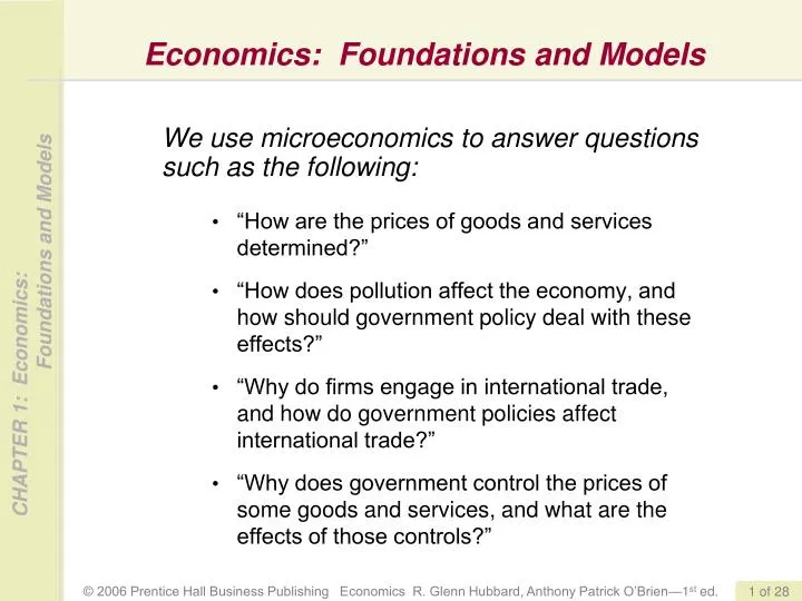 economics foundations and models