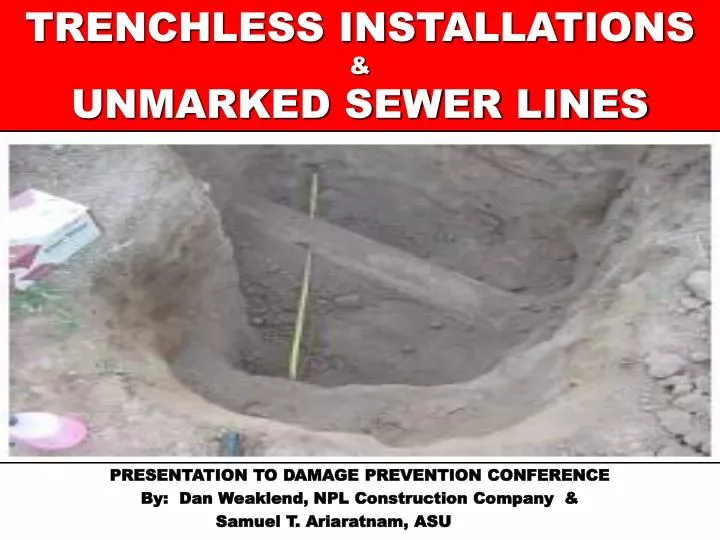 trenchless installations unmarked sewer lines