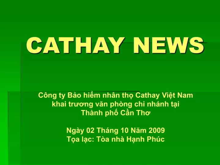 cathay news
