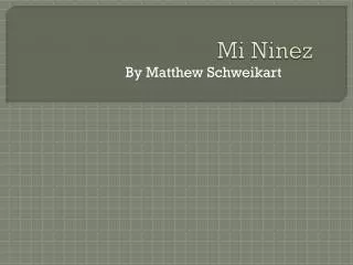 mi ninez