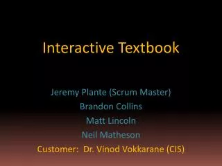 Interactive Textbook