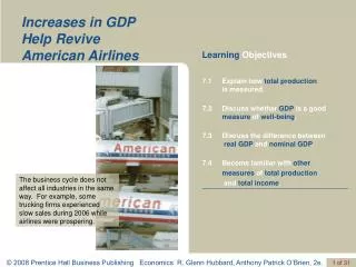 Increases in GDP Help Revive American Airlines