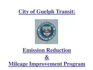 City of Guelph Transit: