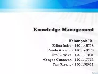 knowledge management