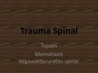 trauma spinal