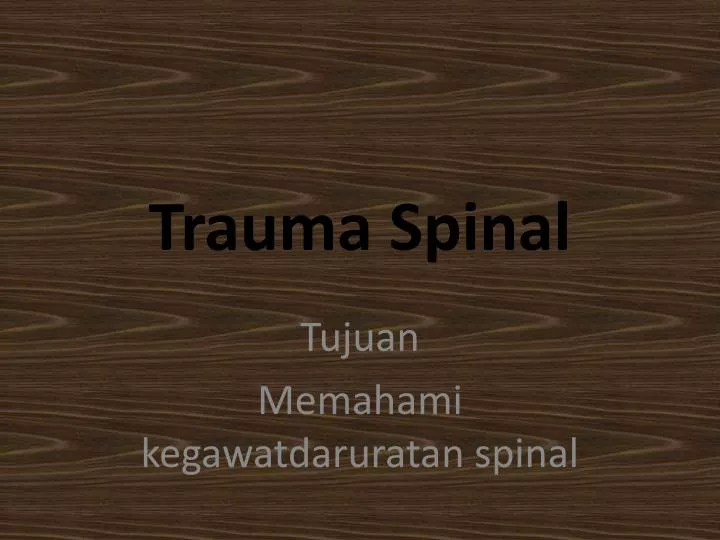 trauma spinal