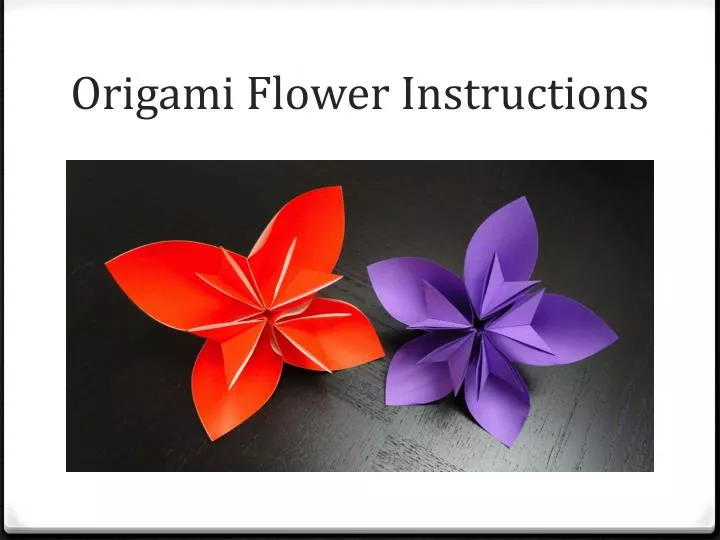 origami flower instructions