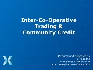 Inter-Co-Operative Trading &amp; Community Credit