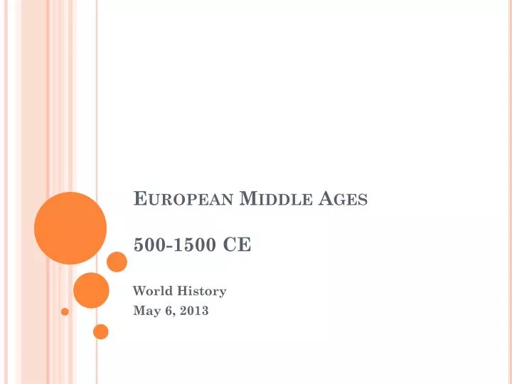 european middle ages 500 1500 ce