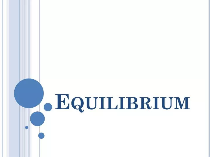 equilibrium