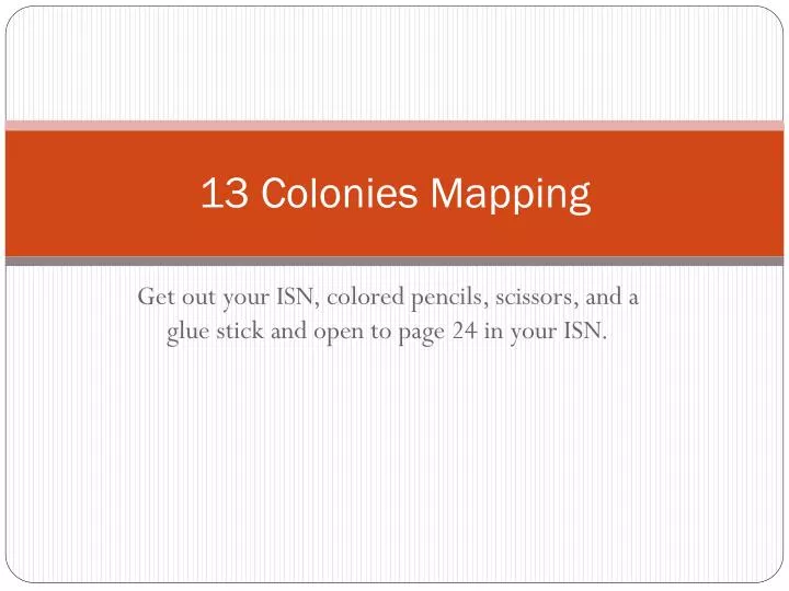 13 colonies mapping