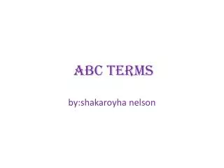 ABC terms